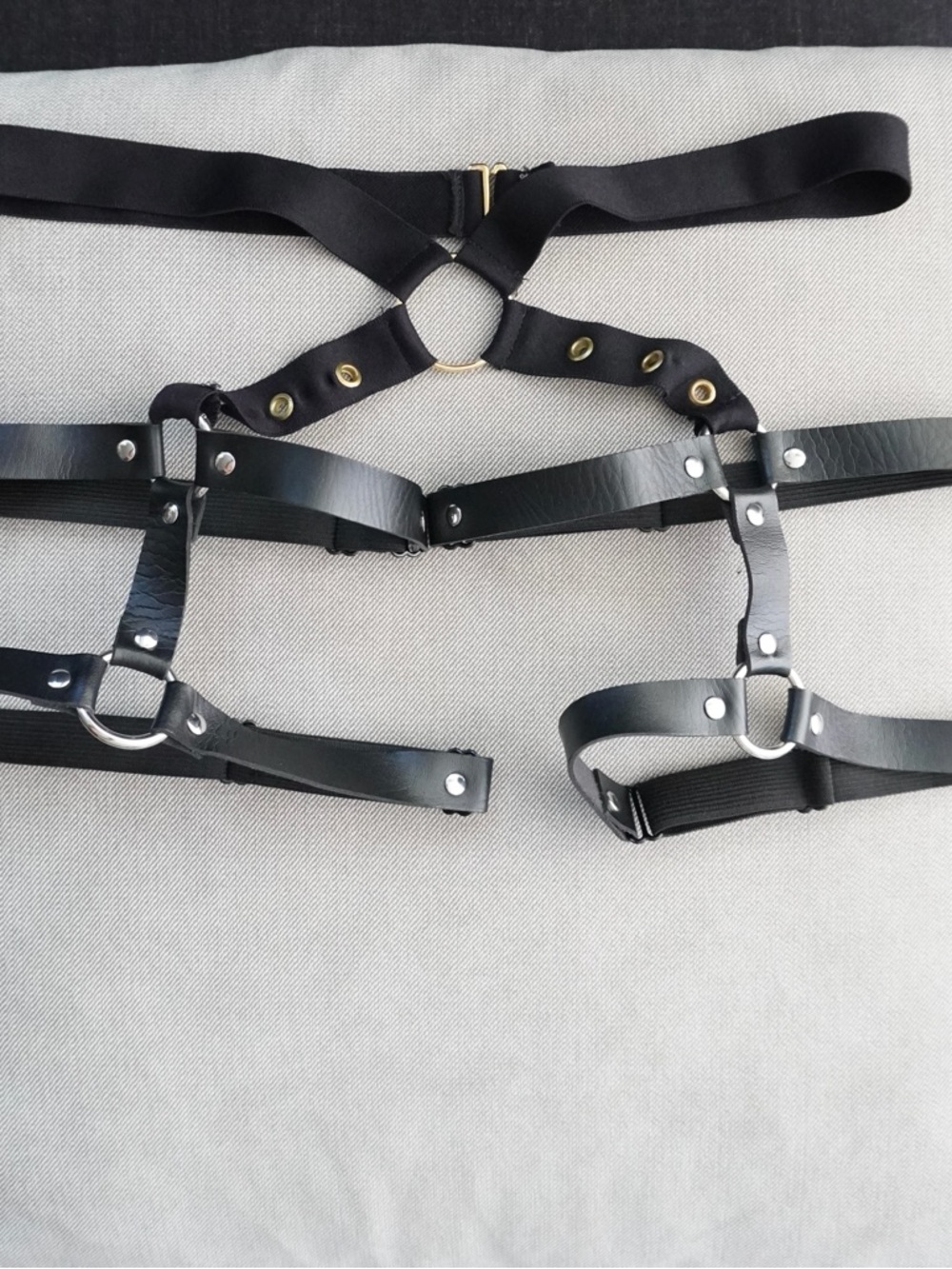 Black Men’s Strap Harness Bag Accessory